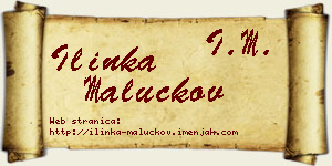 Ilinka Maluckov vizit kartica